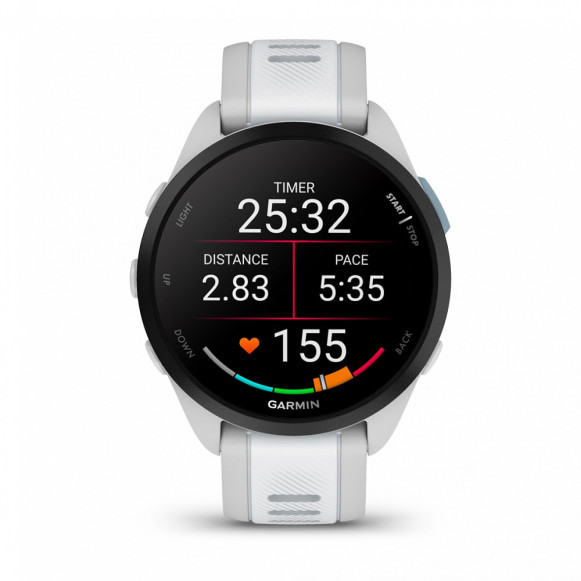 Умные часы Garmin Forerunner 165 Music с белым ремешком